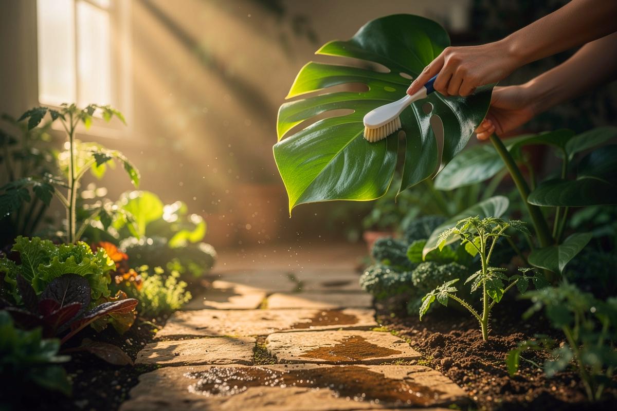 Czy to naprawdę działa? Coraz więcej osób szczotkuje liście roślin zębną szczoteczką, ogrodnik je ścieżkę